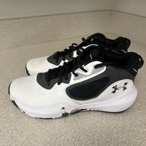 Under Armour Lockdown 7 Basketball Shoes Black White Size 5.5 Youth Kids